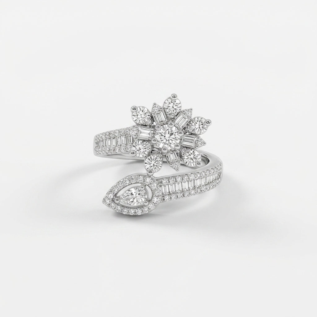 Bague Cordélia Eternelle Argent 925 trempé or blanc