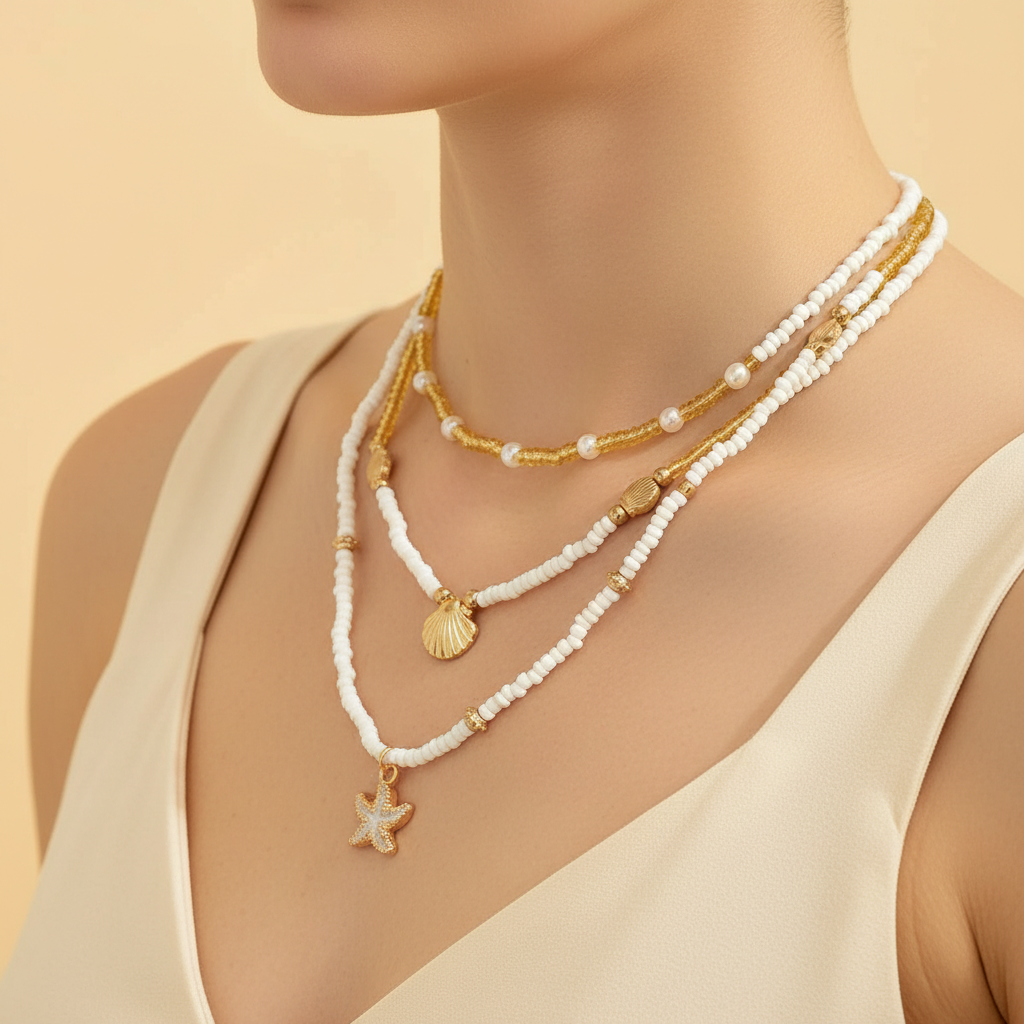 Colliers multi rangs Corail