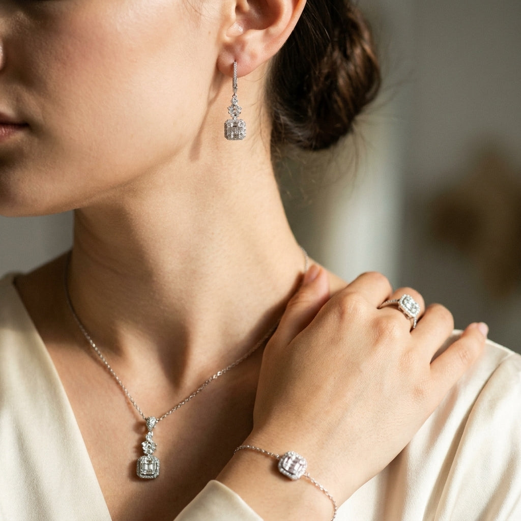 Ensemble Juliette Eternelle Argent 925 trempé or blanc