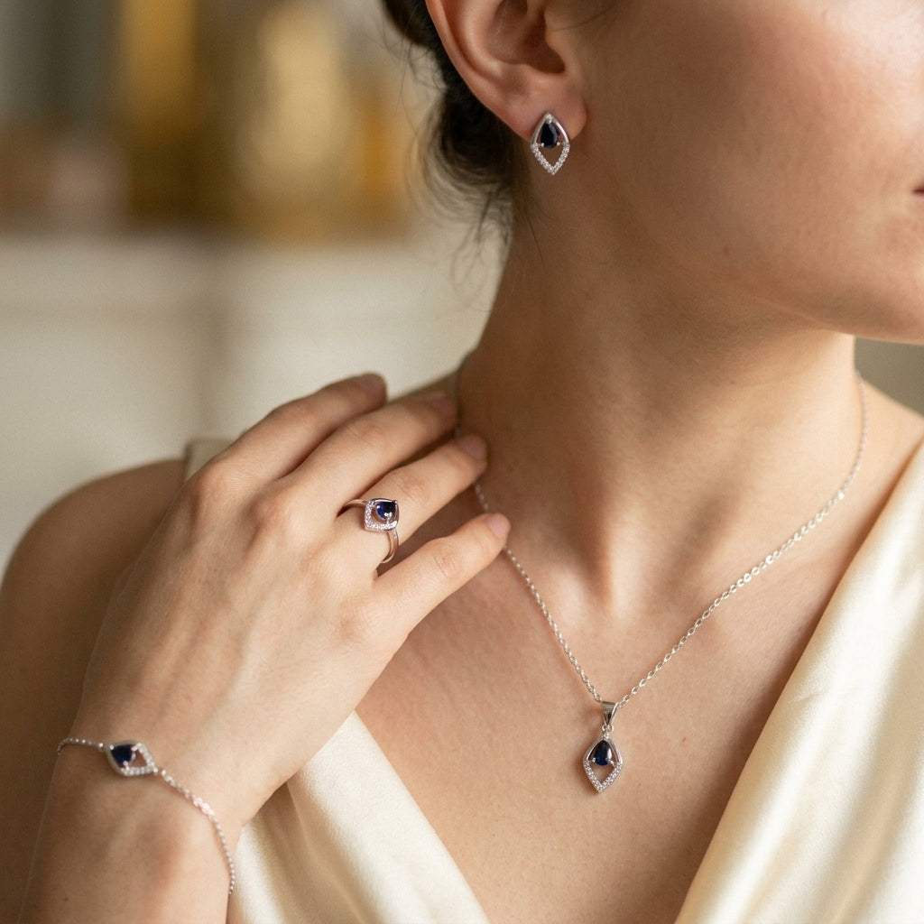 Ensemble Camille Eternelle Argent 925 trempé or blanc