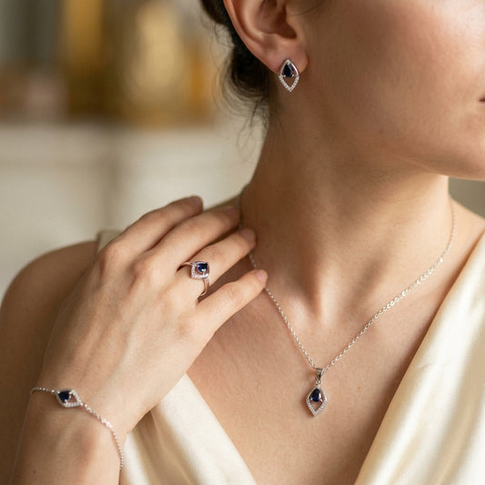 Ensemble Camille Eternelle Argent 925 trempé or blanc