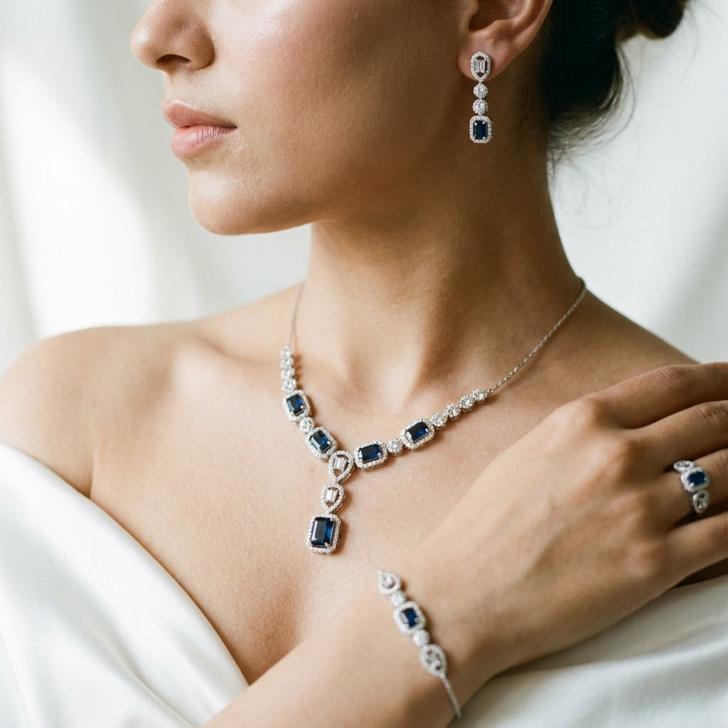 Ensemble Amalia Eternelle Argent 925 trempé or blanc