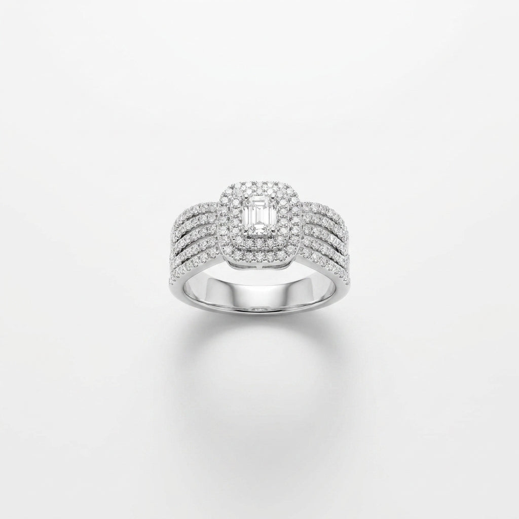 Bague Claudia Eternelle Argent 925 trempé or blanc