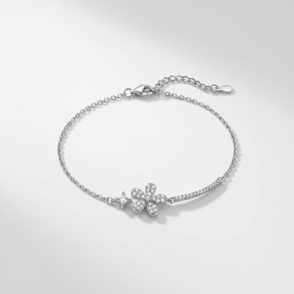 Bracelet Giselle Eternelle Argent 925 trempé or blanc