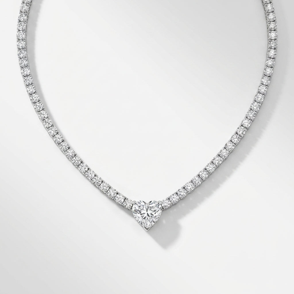 Collier Irène Eternelle Argent 925 trempé or blanc