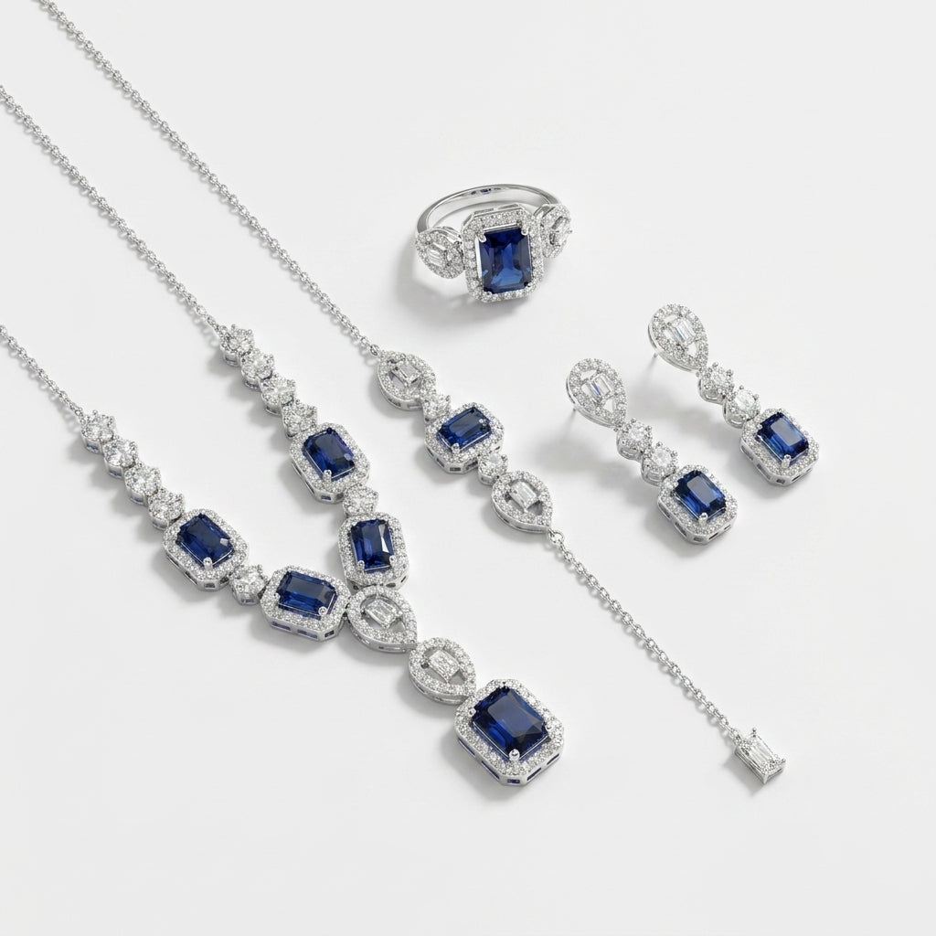 Ensemble Amalia Eternelle Argent 925 trempé or blanc
