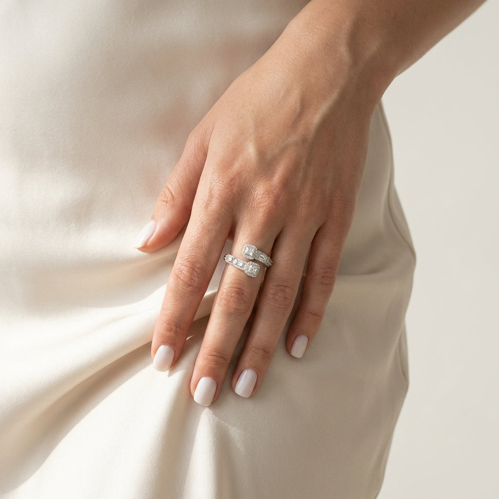 Bague Teresa Eternelle Argent 925 trempé or blanc