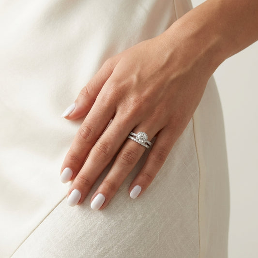 Bague Juliette Eternelle Argent 925 trempé or blanc