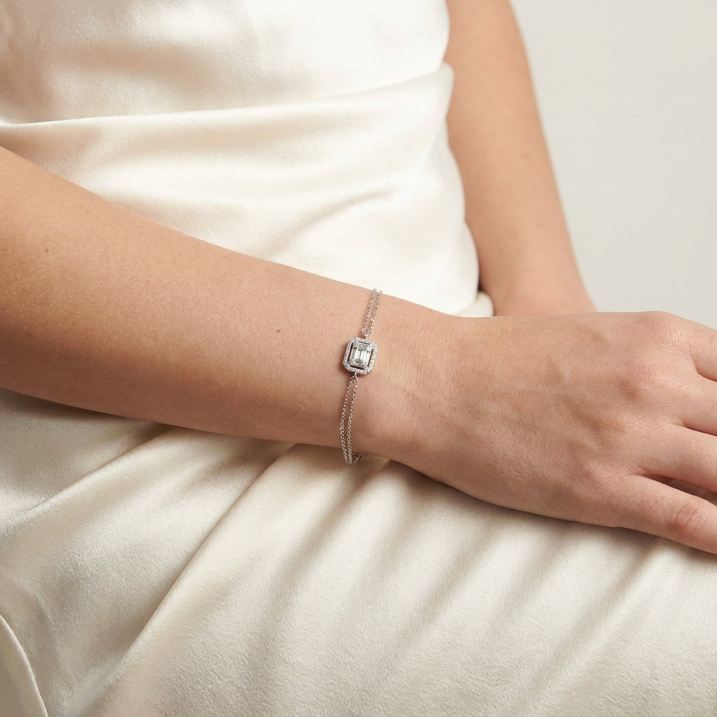 Bracelet Milena Eternelle Argent 925 trempé or blanc