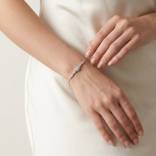 Bracelet Alessia Eternelle Argent 925 trempé or blanc