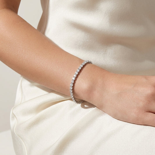 Bracelet Cyrielle Eternelle Argent 925 trempé or blanc