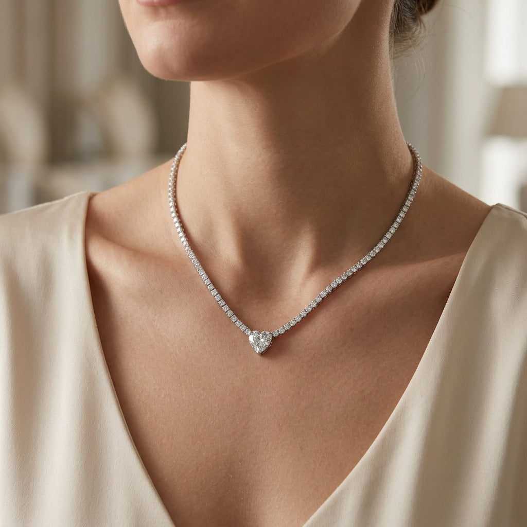 Collier Irène Eternelle Argent 925 trempé or blanc