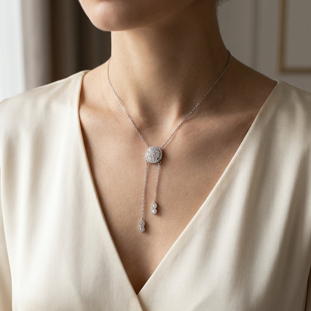 Collier Estelle Eternelle Argent 925 trempé or blanc