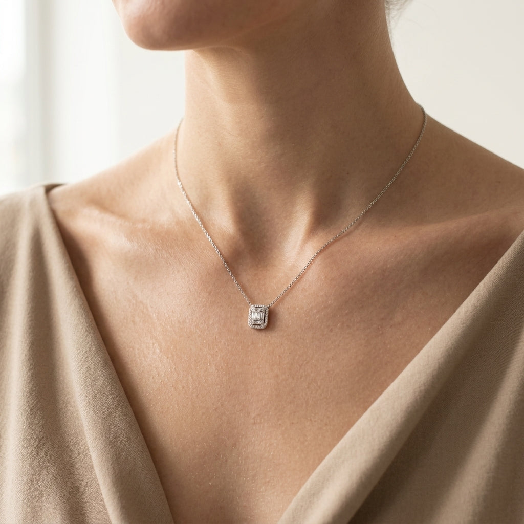Collier Mirella Eternelle Argent 925 trempé or blanc